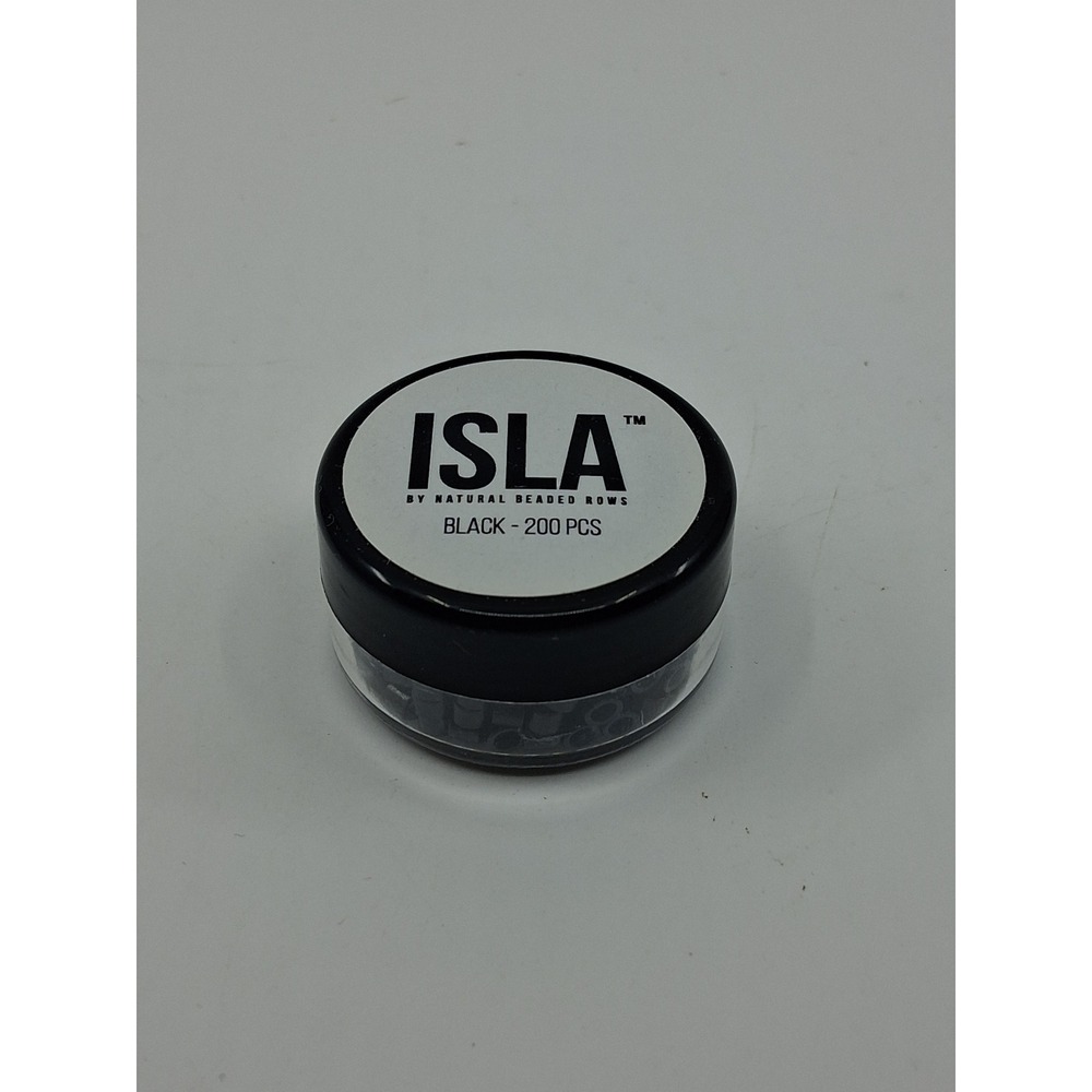Isla by Natural Beaded Rows Hair Beads Black 200 pieces